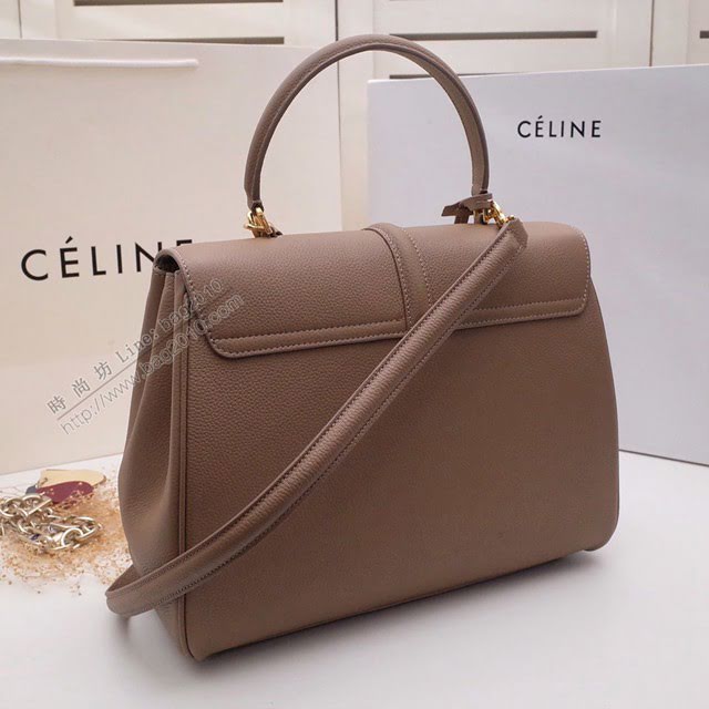 Celine女包 賽琳16Bag新款中號 粒面小牛皮 Celine單肩或斜挎女包 187373  slyd2136